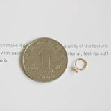 9k Gold Small Flower Earring with Zircon Ear Buckle