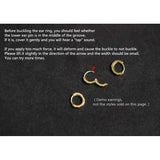 9k Gold Small Flower Earring with Zircon Ear Buckle