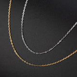 S925 Silver Necklace Chain Women O Link Chain Necklace 18inch