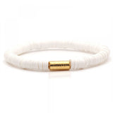 6Pcs Heishi Surfer Bracelets Set - Rainbow Polymer Clay Bracelet