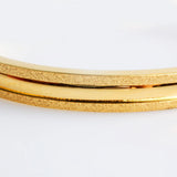 Stainless Steel Cuff Bracelet Sandblasted Finish Women's Jewelry