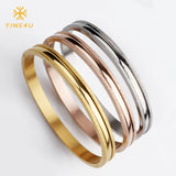 Stainless Steel Cuff Bracelet Sandblasted Finish Women's Jewelry