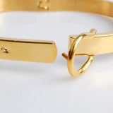 B062 Stainless Steel Belt Buckle Bangle Bracelet 3 Colors