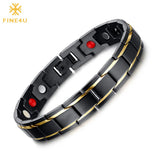 Men's Stainless Steel Magnetic Health Bracelet Health Care Jewelry