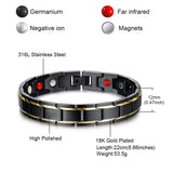 Men's Stainless Steel Magnetic Health Bracelet Health Care Jewelry