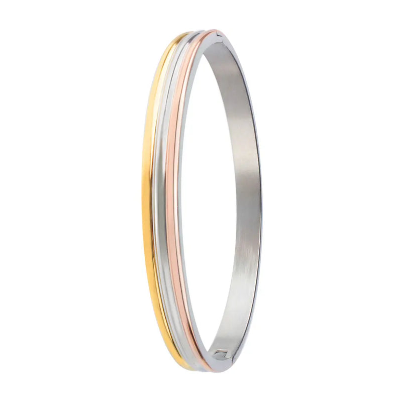 Multi-layer Plating Cuff Bracelets Stainless Steel Bracelets For Men
