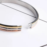 Multi-layer Plating Cuff Bracelets Stainless Steel Bracelets For Men