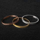 Stainless Steel Scrub Bracelets - Gold/Rose Gold/Silver Cuff Bracelets