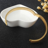 Stainless Steel Scrub Bracelets - Gold/Rose Gold/Silver Cuff Bracelets