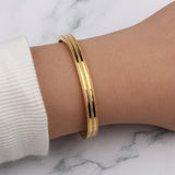 Stainless Steel Scrub Bracelets - Gold/Rose Gold/Silver Cuff Bracelets