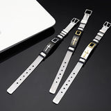 Titanium Steel Cross Bracelet Men Double Safety Clasp Wristband