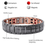 Pure Copper Double Row Magnetic Health Bracelet Power Wristband