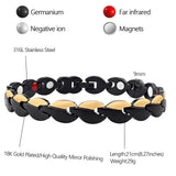 B379 Stainless Steel Magnetic Therapy Bracelet for Men Women