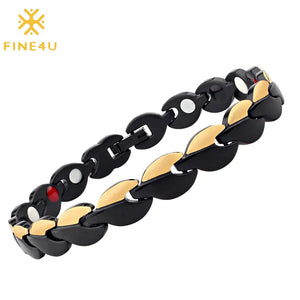 B379 Stainless Steel Magnetic Therapy Bracelet for Men Women