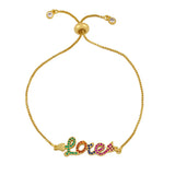 Romantic Love Crystal Charm Bracelet for Women