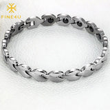 Women's Arthritis Pain Relief Magnetic Therapy Bracelet with Hematite Element