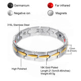 B580 Magnetic Stainless Steel Mens Power Element Bracelet with Magnets