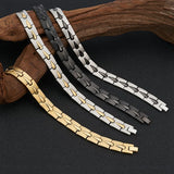 B580 Magnetic Stainless Steel Mens Power Element Bracelet with Magnets
