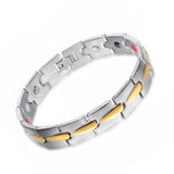 B580 Magnetic Stainless Steel Mens Power Element Bracelet with Magnets