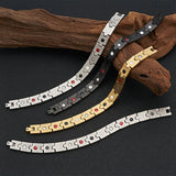 B580 Magnetic Stainless Steel Mens Power Element Bracelet with Magnets