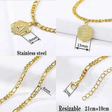 Alphabet Anklet Women Stainless Steel Initial Letter Anklet