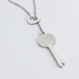 San Benito Key Necklace Earrings Set Stainless Steel Religious Jewelry