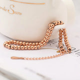 Adjustable Stainless Steel Anklet 4MM Beads Chain Foot Jewelry A02896