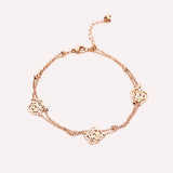 Stainless Steel Daisy Flowers Anklet Rose Foot Chain