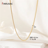 Brass Cuban Link Snake Chains Necklace For Women