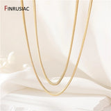 Brass Cuban Link Snake Chains Necklace For Women