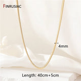 Brass Cuban Link Snake Chains Necklace For Women