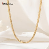 Brass Cuban Link Snake Chains Necklace For Women