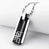 Titanium Stainless Steel Necklace & Pendant Set
