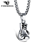316L Stainless Steel Boxing Gloves Pendant Necklace Men Women Hiphop Rock