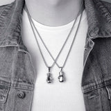 316L Stainless Steel Boxing Gloves Pendant Necklace Men Women Hiphop Rock