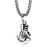 316L Stainless Steel Boxing Gloves Pendant Necklace Men Women Hiphop Rock