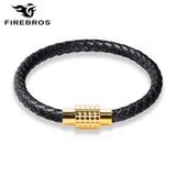 Magnetic Buckle Red Leather Bracelet