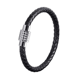 Magnetic Buckle Red Leather Bracelet