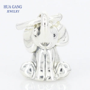 925 Silver Elephant Charm Bracelet Necklace Bead
