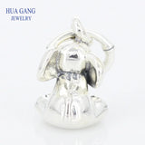925 Silver Elephant Charm Bracelet Necklace Bead