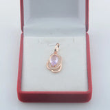 Women's Rose CZ Pendant Necklace Jewelry