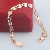 FJ 3 Style Men Women 585 Rose Patterned Bracelet