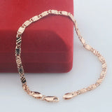 FJ 3 Style Men Women 585 Rose Patterned Bracelet