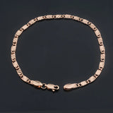 FJ 3 Style Men Women 585 Rose Patterned Bracelet