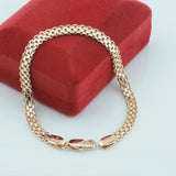FJ 6mm 585 Link Weaving Chains Cuff Bracelet