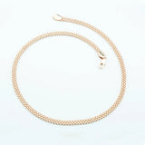 FJ 6mm 585 Link Weaving Chains Cuff Bracelet