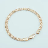 FJ 6mm 585 Link Weaving Chains Cuff Bracelet