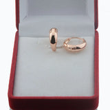 FJ 6mm Women Girls 585 Rose Smart Hoop Daily Earrings