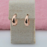 FJ 6mm Women Girls 585 Rose Smart Hoop Daily Earrings