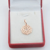 FJ Women 585 Rose Circle Pendant Chains Necklace